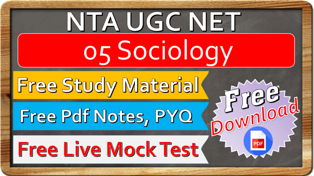 Nta Ugc Net Sociology Study Material
