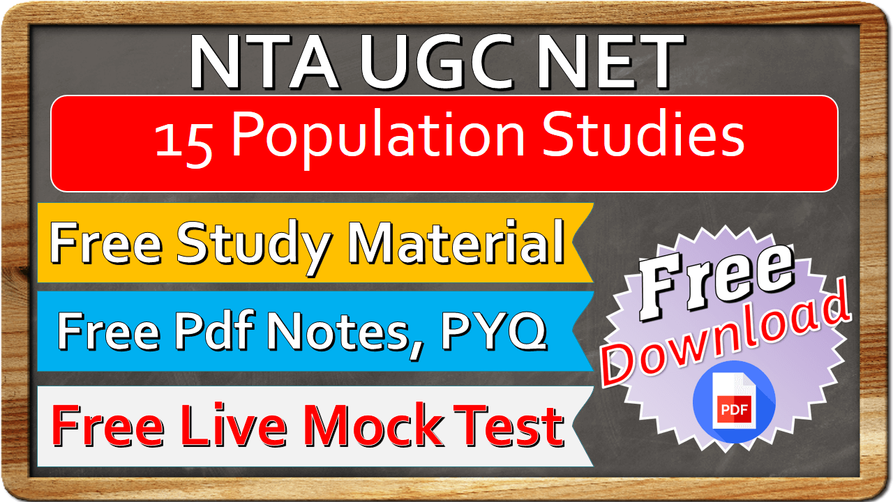 Nta Ugc Net Population Studies Study Material
