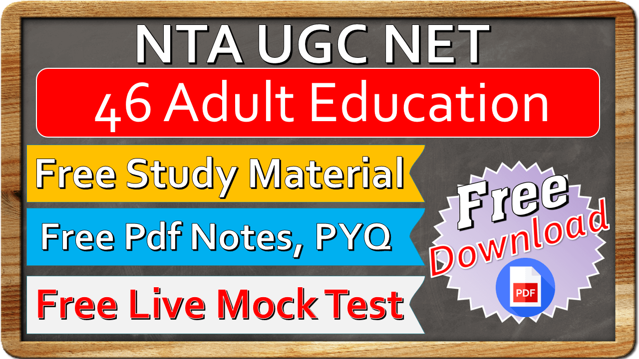 Nta Ugc Net Adult Education Study Material