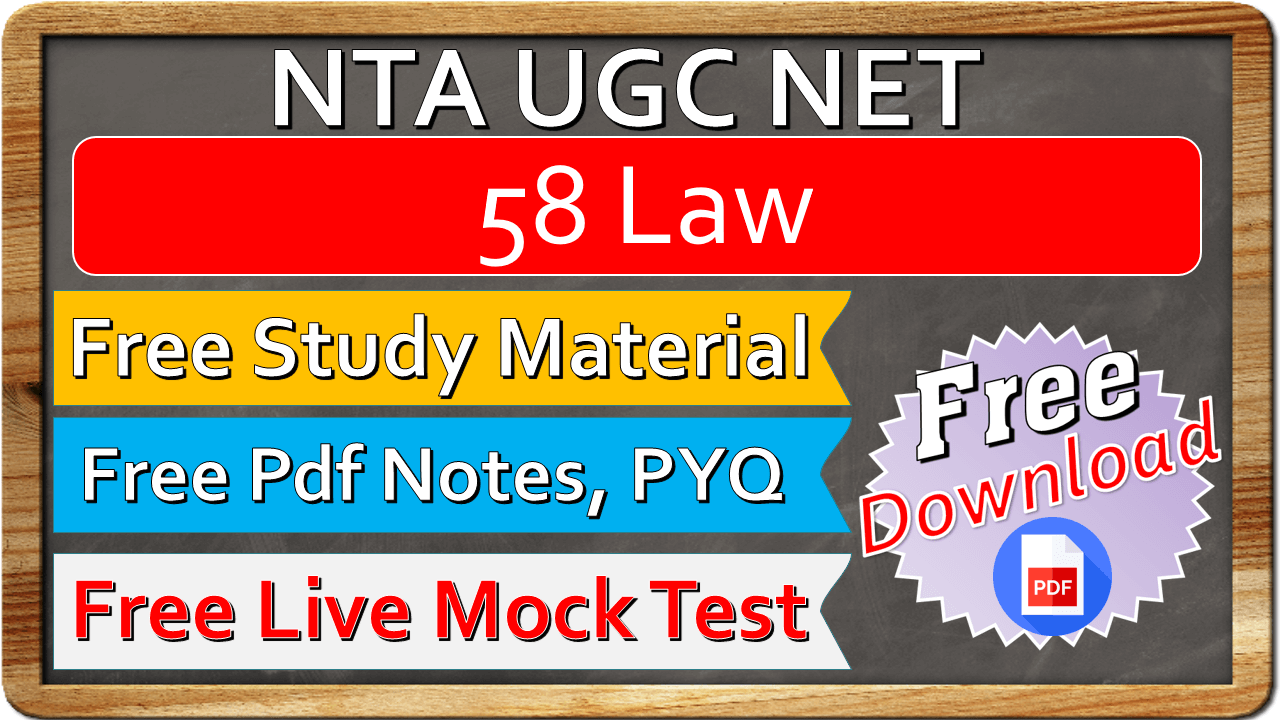 Nta Ugc Net Law Study Material