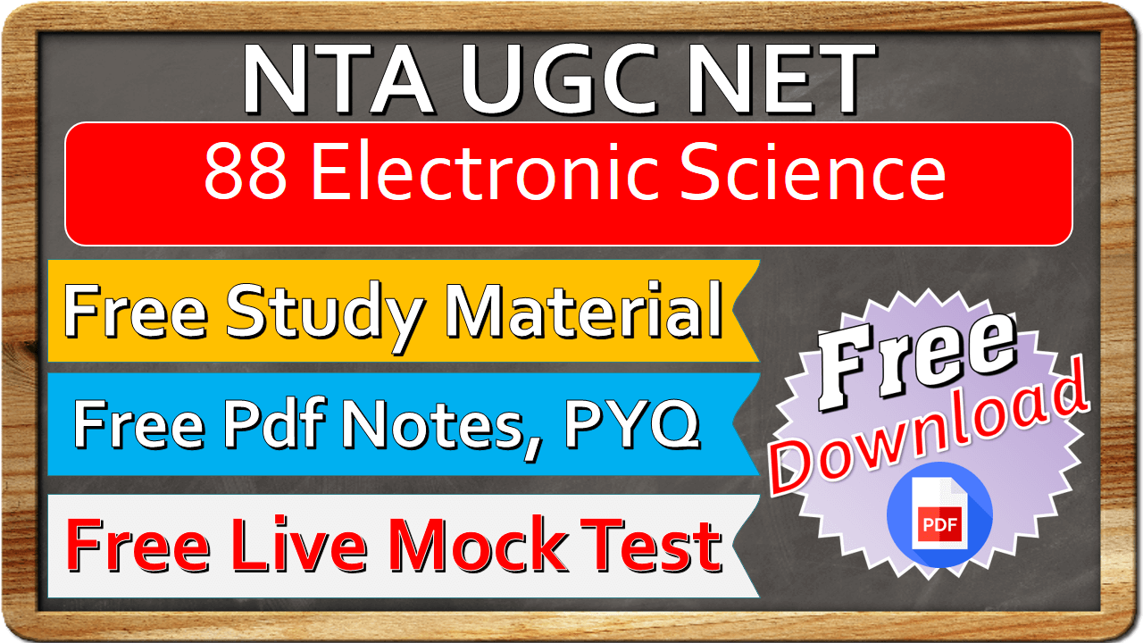 Nta Ugc Net Electronic Science Study Material