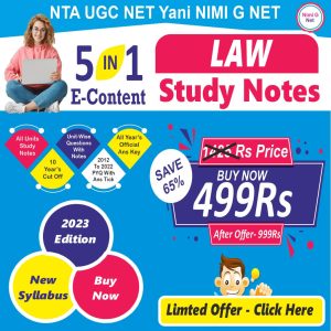 UGC Net LAW-Study Notes With Mcq, PYQ Paper With Ans Tick, Syllabus or Cut Off ( 5 In 1 E-Content)
